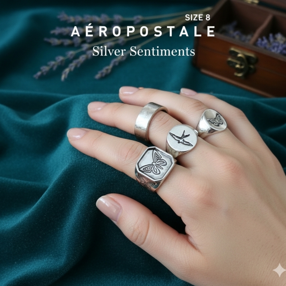 Aeropastle 3pk Rings bird/ butterfly